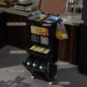 家用分类垃圾桶厨房可动带移高颜值免602一体腰干湿分离垃弯圾桶