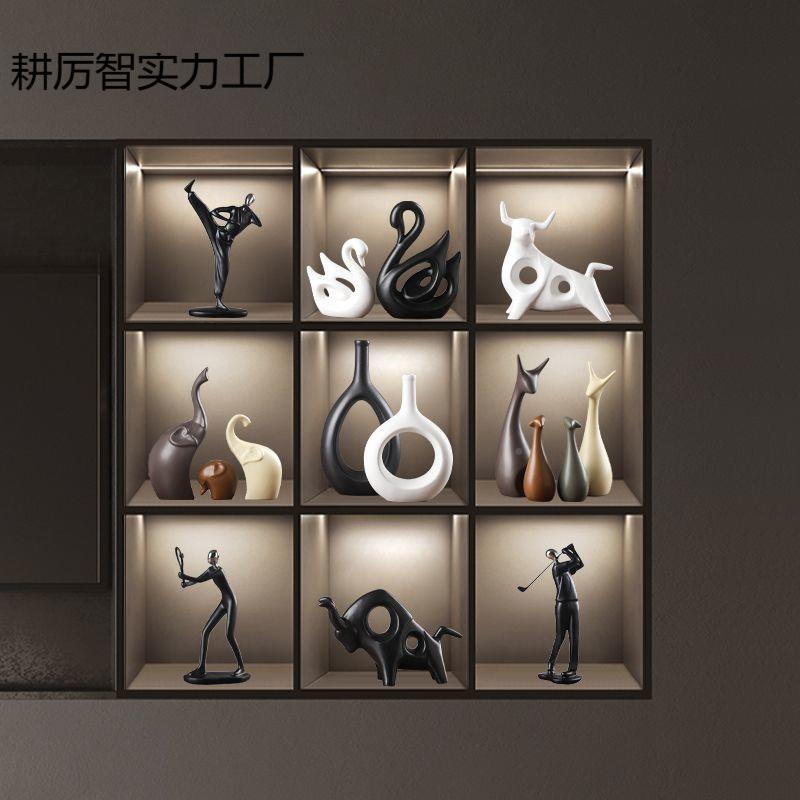 新款耕厉智实厅摆件组合一整橱柜玻璃柜电视柜玄关柜套新房子装客