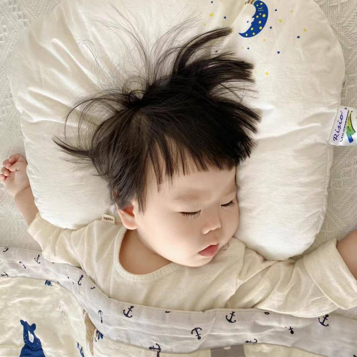 Risi新宝生儿1儿定型o枕安抚枕矫正婴方枕幼儿宝睡眠护头枕