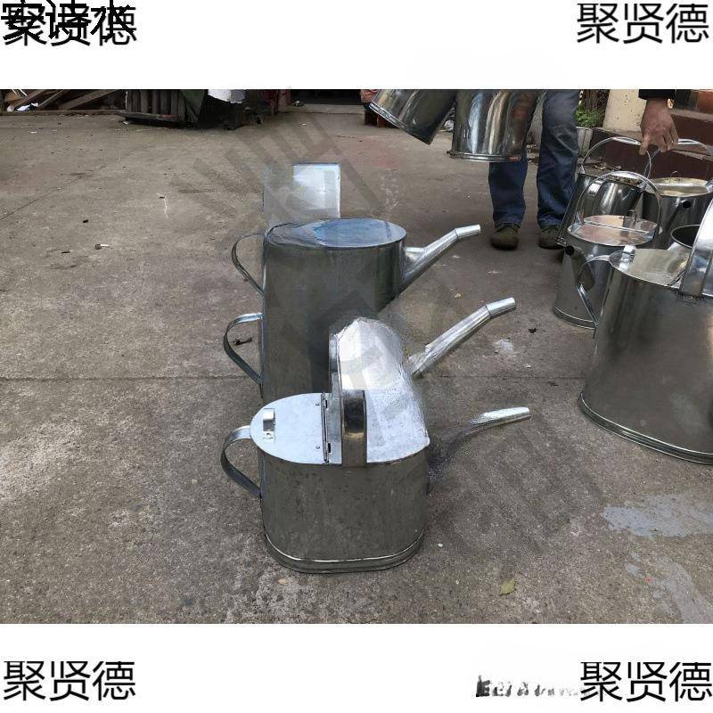 纯工制作白铁皮手加油桶纯手工制嘴油壶用装备油桶带盖垒长德株