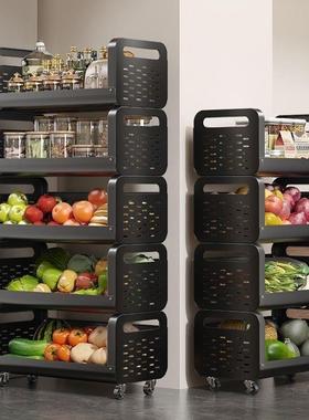 厨置物HmPX4ppP房落地瓜果蔬菜小推车多层轮储物架架家用菜篮子果