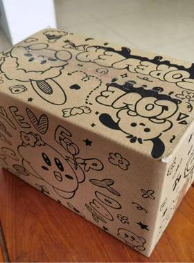 五超硬B楞黑色通邮政快递物流CLT包E装纸箱打包卡层盒