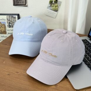 春季韩版字母刺绣棒球帽男女新款百搭显脸小遮阳鸭舌帽大头围帽子