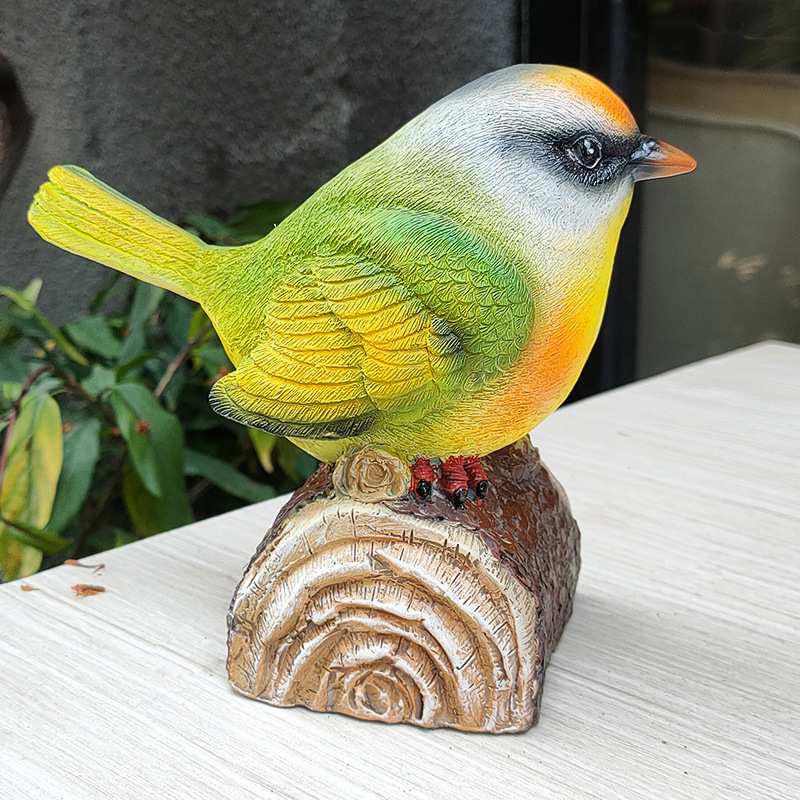 感应鸟叫声仿真影控鸟类摆件阳台花园景区草坪幼儿园店铺摄影装饰
