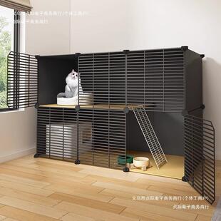 猫咪猫舍家用房子室内猫柜猫屋铁艺自由空间猫笼子猫窝猫