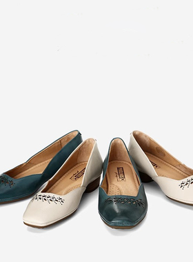 专柜正品Pikolinos派高雁春季擦色牛皮一脚蹬中粗跟单鞋PS232206