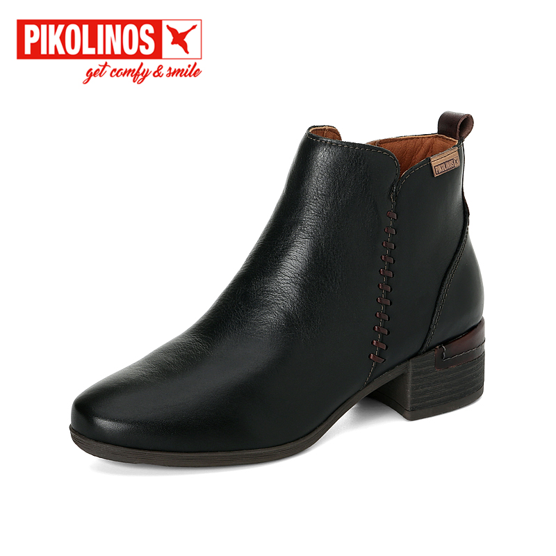 Pikolinos派高雁侧拉链休闲短靴