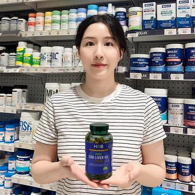 英国hb荷柏瑞深海鱼油软胶囊240粒鳕鱼肝油omega3中老年欧米伽3