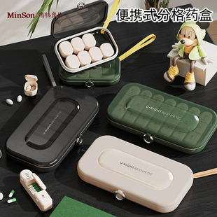 日本药盒便携式一周七天大容量分装盒器随身一日三餐药物吃药提醒