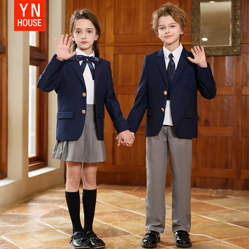 男童校服2025春秋季幼儿园园服英伦风主持人演出服小学生班服套装