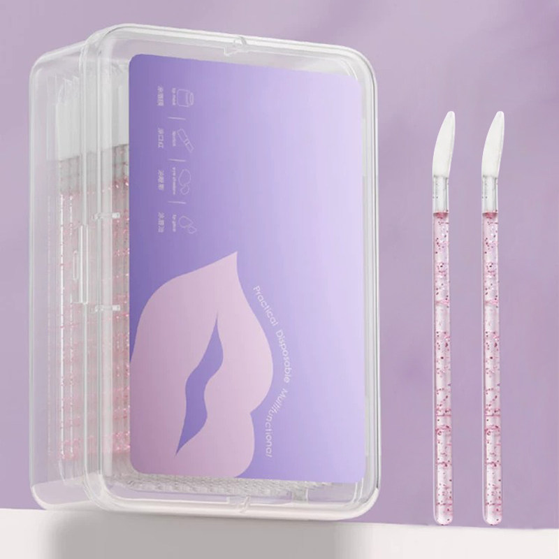 觅小鹿一次性唇刷棒便携晕染口红刷化妆师专用唇膏唇釉棉签化妆刷