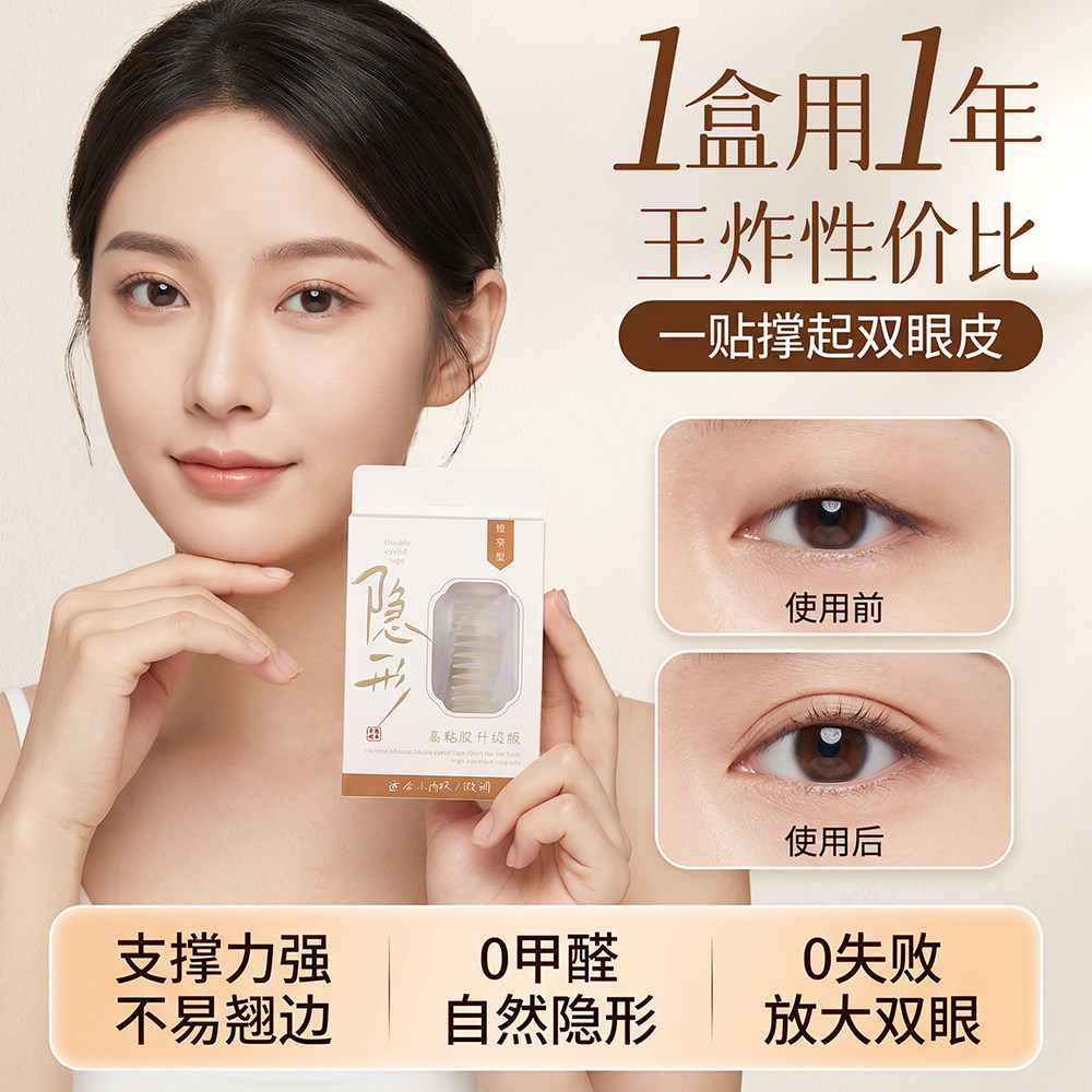 超自然隐形无痕仿真双眼皮贴超粘图片