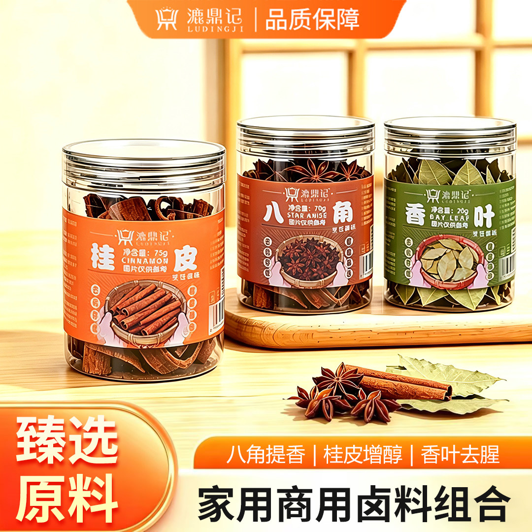 香料组合桂皮香叶八角漉鼎记厨房调料罐装卤料炖肉香料调料大全