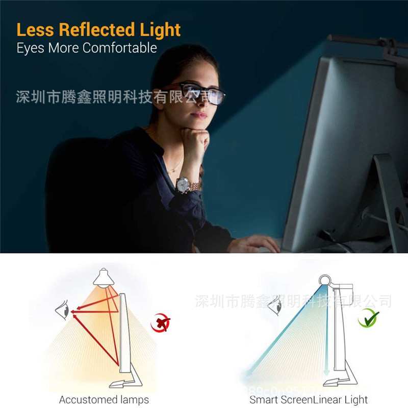 屏幕灯 夹子灯 led电脑显示器屏幕壁挂灯读屏灯usb笔记本工作台灯