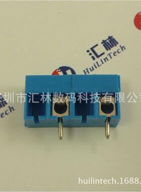 供应蓝色/绿色10.0mmPCB螺钉接线端子，中空一位-汇林厂家直销