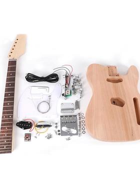 跨境摇滚乐器TL-01T半成品电吉他桃花芯木琴体哑光吉他组装改装DI