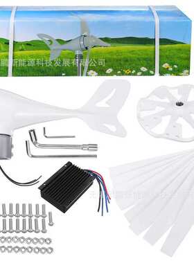 S9-300W 8叶片 10叶片 12V24V48V 水平轴小型风力发电机 工厂直销