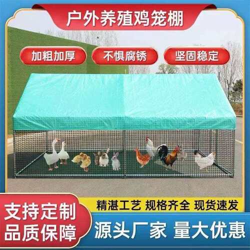 大型养殖鸡棚户外防雨棚鸡窝家禽鸡笼子防晒鸡棚鸡舍搭建家用养殖