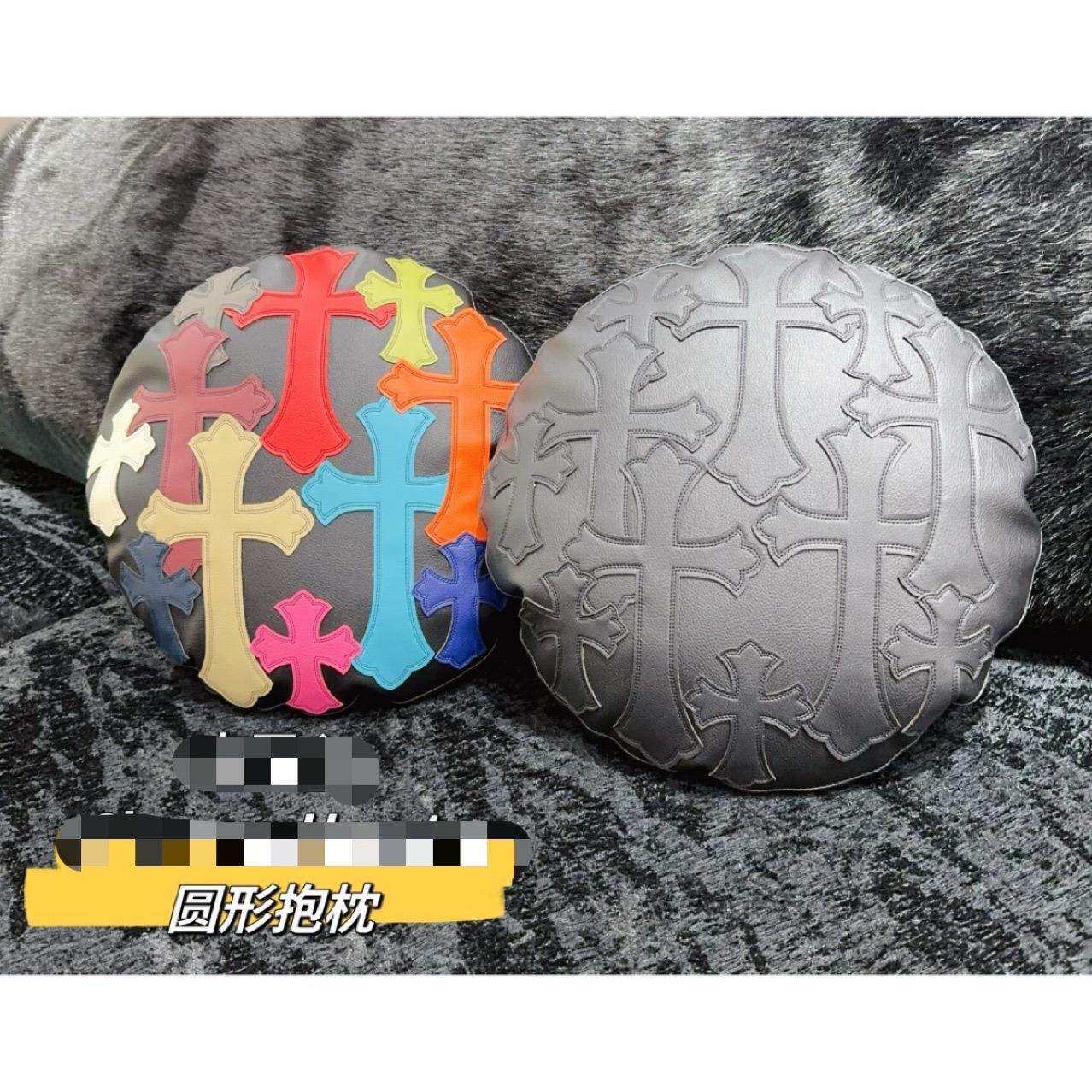 欧式奢华重工 十字绣皮质客厅沙发车载高端午睡花圆形抱枕