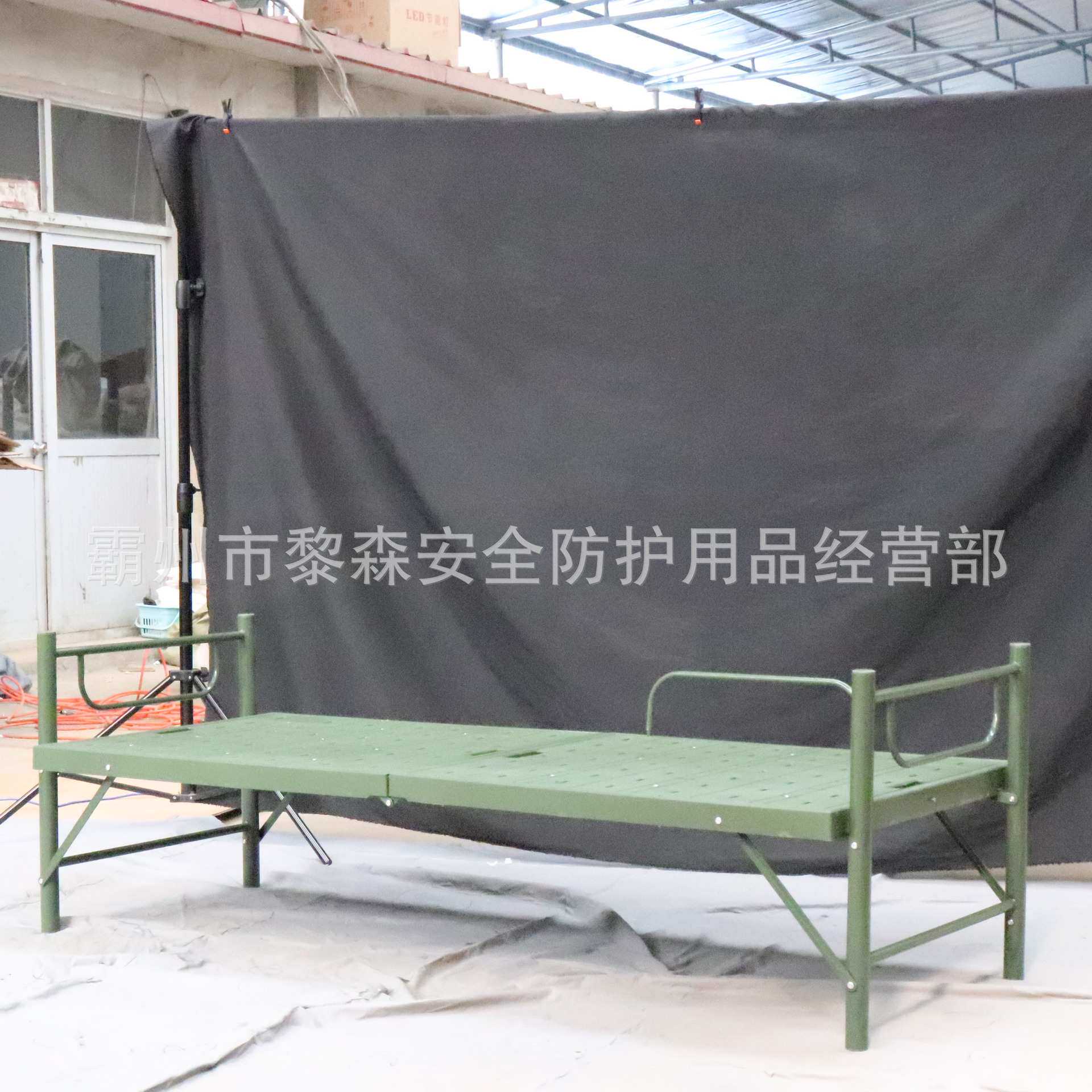 便携式800型折叠床上下铺折叠床野战两折钢塑床户外野营组合床