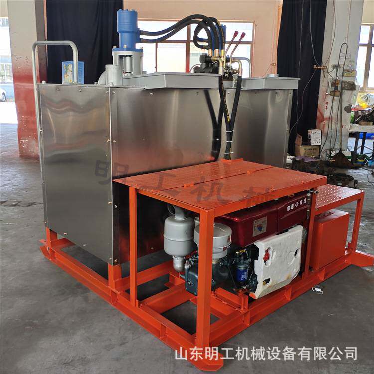 1.2吨液压双缸热熔釜 双缸热熔涂料加热釜 热融划线一体机 厂家