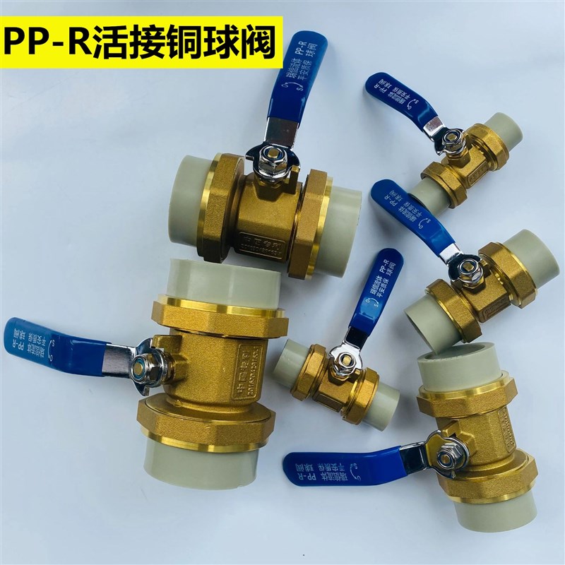 全铜PPR双活接铜球阀20 4分25 6分32 1寸PPR水管阀门开关配件