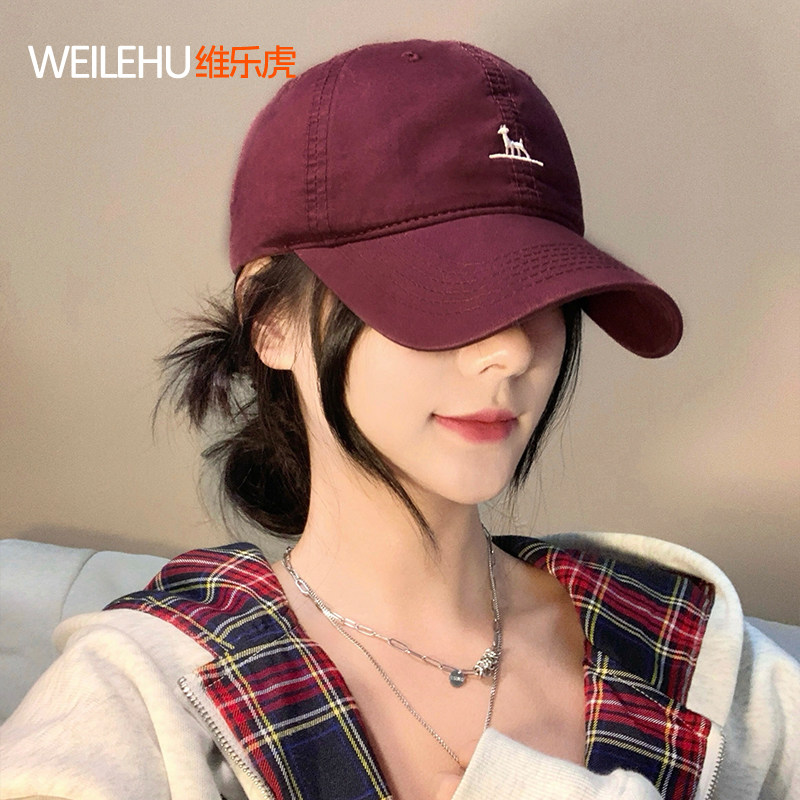 棒球帽女士鸭舌帽子软顶2026防晒新款宽大帽檐加深大脸显脸小深顶