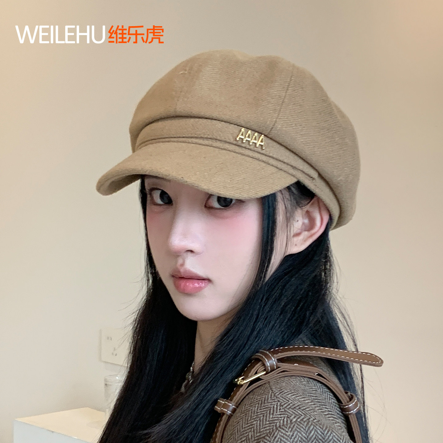 八角帽女2026春夏新款贝雷帽画家帽报童帽子韩系大头围显脸小秋冬