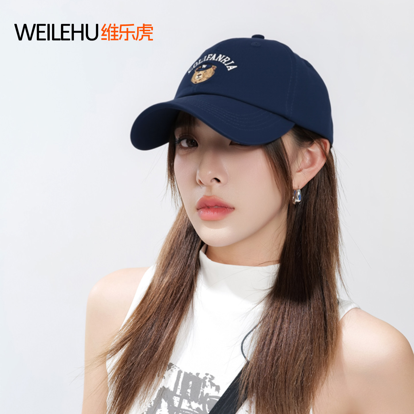 黑色鸭舌帽女棒球帽2026新款防晒软顶大脸显脸小宽大帽檐深顶加深