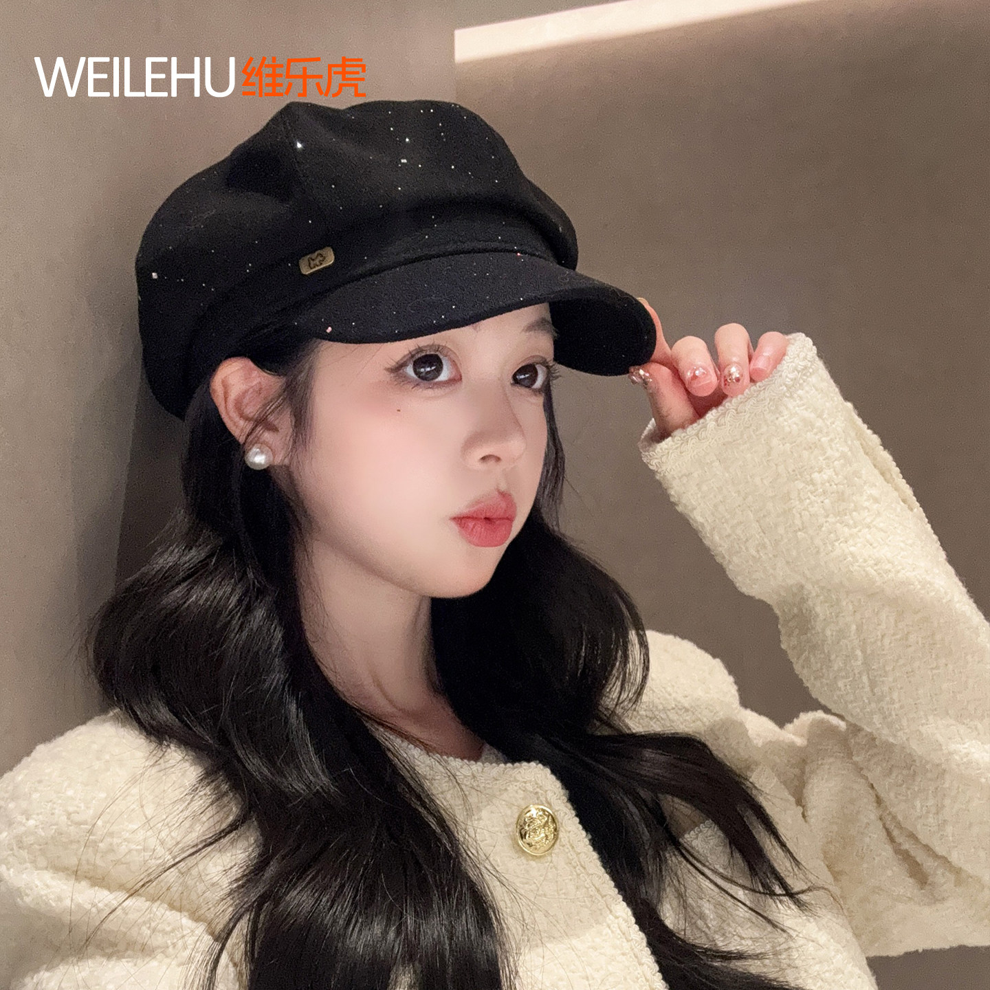 八角帽女2026春夏新款贝雷帽画家帽报童帽子韩系大头围显脸小秋冬