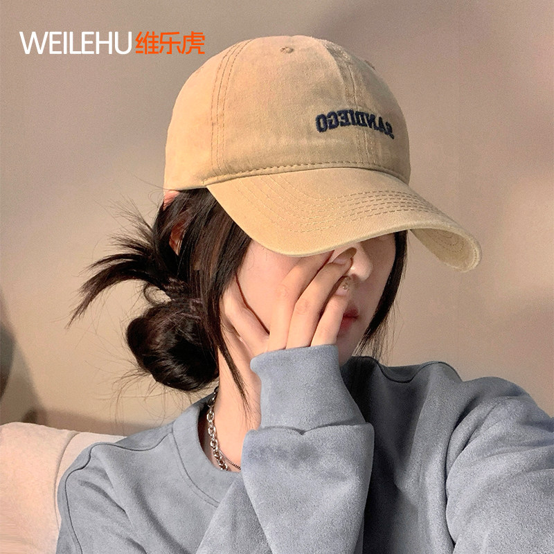 鸭舌帽女棒球帽2026新款防晒遮阳软顶大脸显脸小宽大帽檐深顶加深