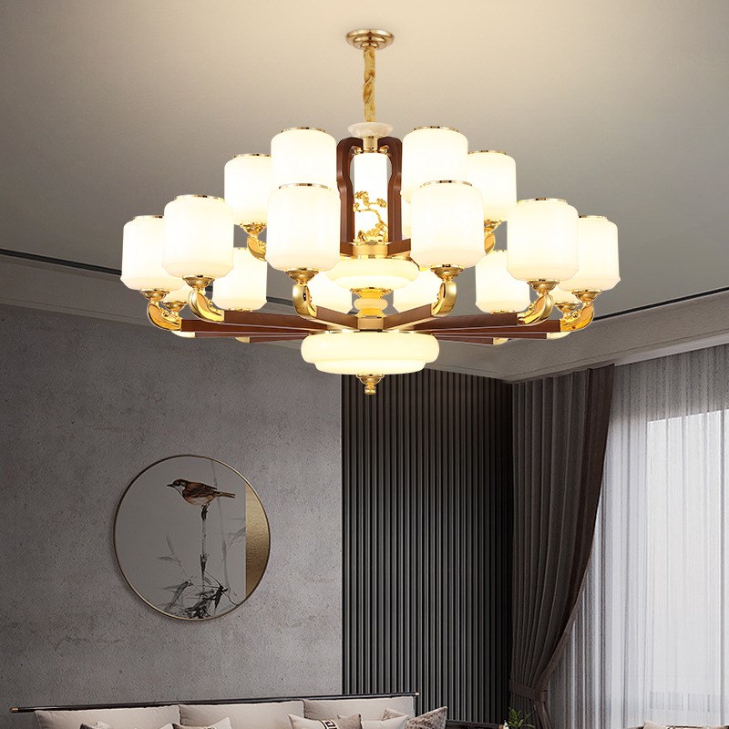 中山新中式吊灯客厅灯具仿古中国风餐厅灯现代简约酒店书房卧室灯