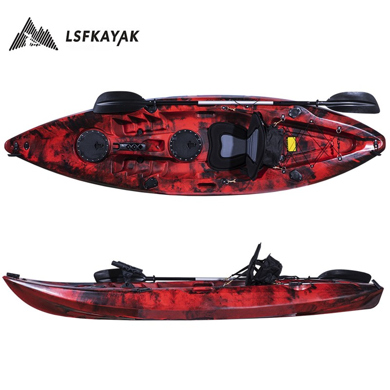 单人平台舟 2.9米单人船单人皮划艇单人手划艇塑料皮划艇塑料硬艇