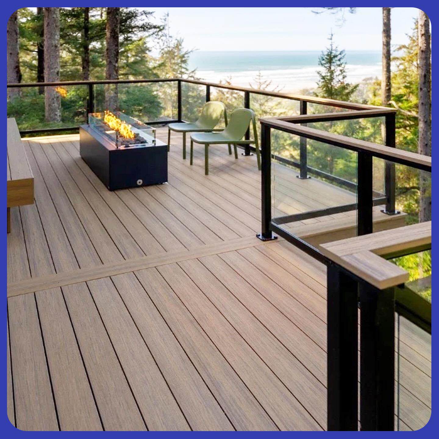 游泳池旁铺装铝合金户外地板 别墅室外庭院露台铝塑地板 免维护