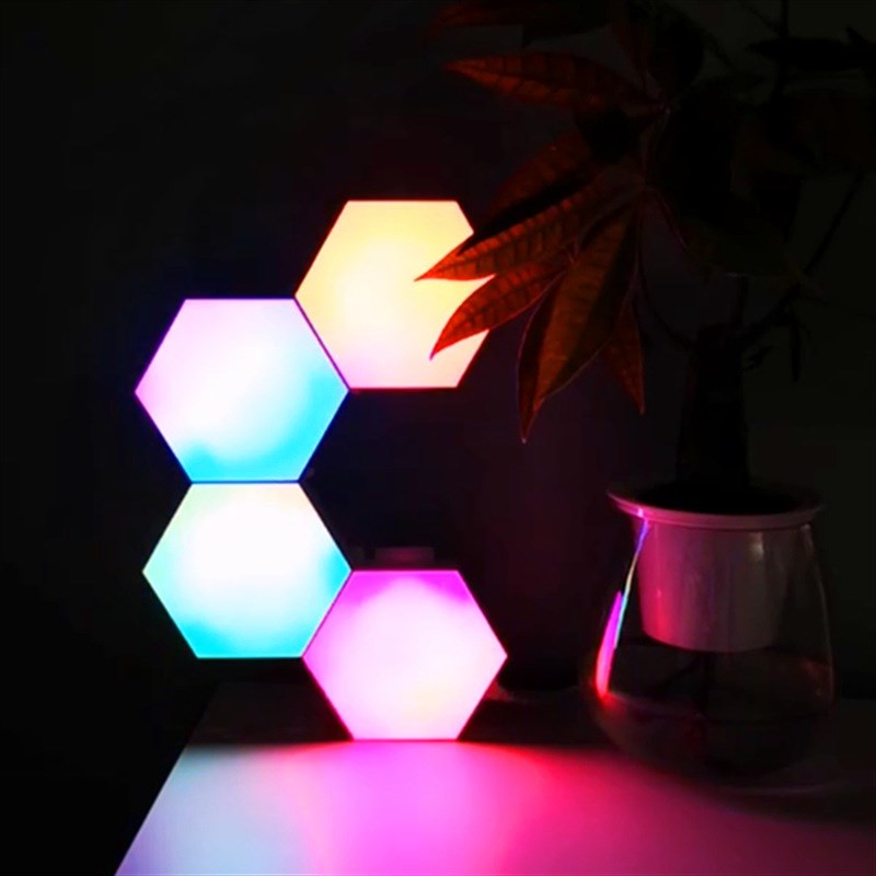 电竞氛围灯智能奇光板背景墙量子灯声控感应APP遥控蜂窝卧室壁灯