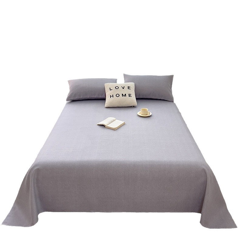 加厚老粗布床上三件套床单单件学生宿舍床单家用双人枕套被单