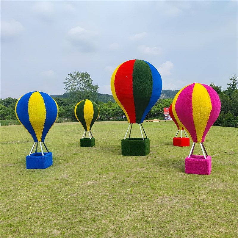 户外绿雕工艺品 大型网红仿真稻草人摆件 动物景观植物雕塑五色草