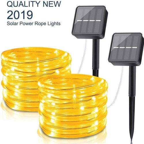 跨境热销太阳能管子灯串防水套管灯串庭院花园防水PVC圆管灯串