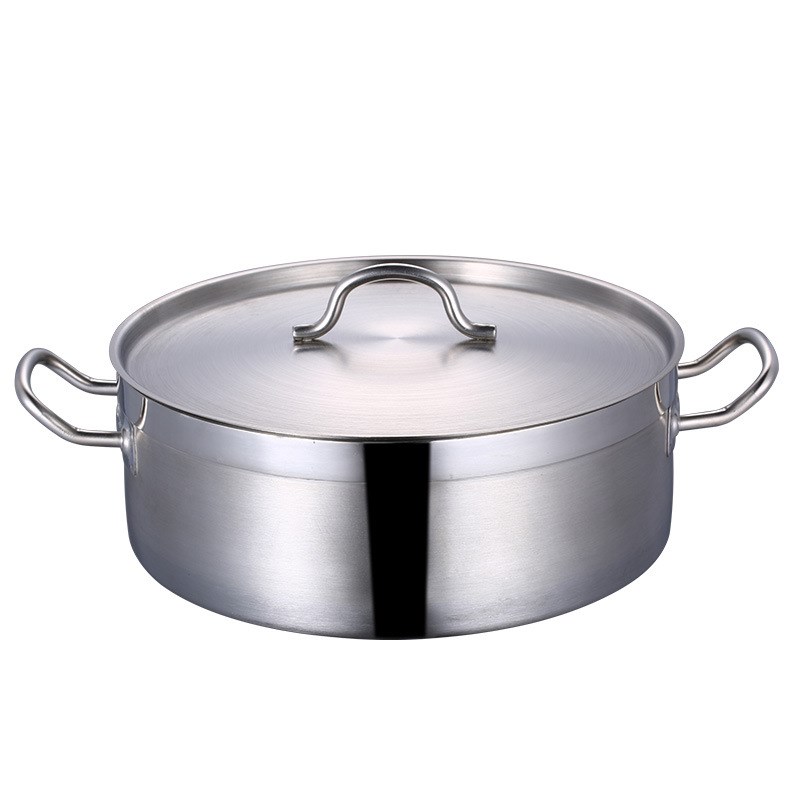304不锈钢三汁焖锅专用复合底锅双耳清汤锅鸳鸯锅火锅汤锅海鲜锅