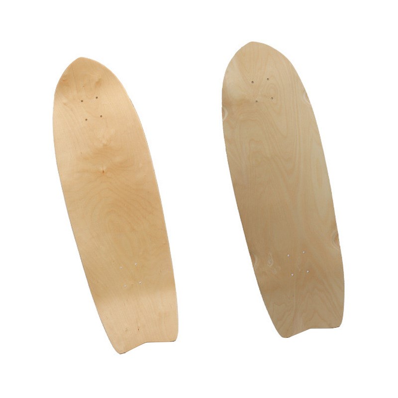 双翘32inch陆地冲浪板深凹脚窝东北硬岩枫木抗压尾翘专业滑板板面