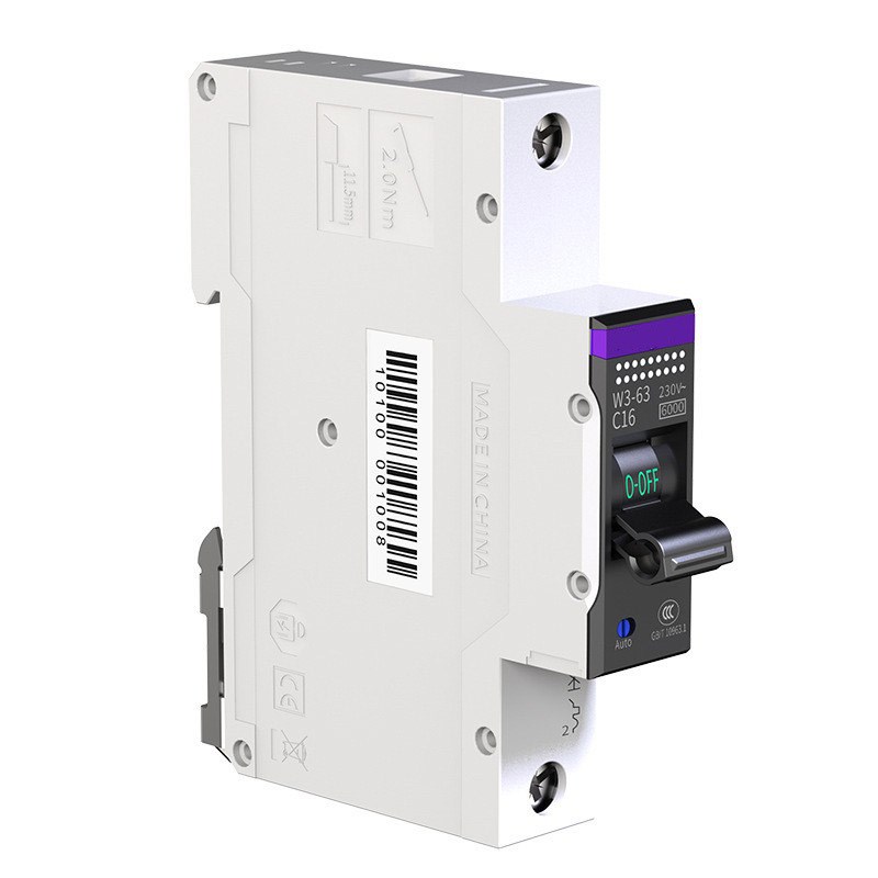 1P微型智能断路器空开智慧安全用电63KA过载漏电短路保护空气开关