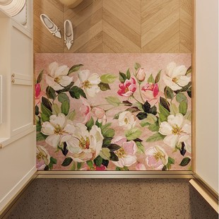 纳帕皮地垫进门垫厨房浴室吸水脚垫入户门垫可擦洗可裁剪美式田园