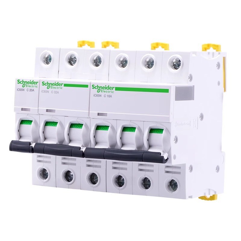 断路器家用空开总开16A 1P2P3P4P iC65n施耐1德三相四线空气开关