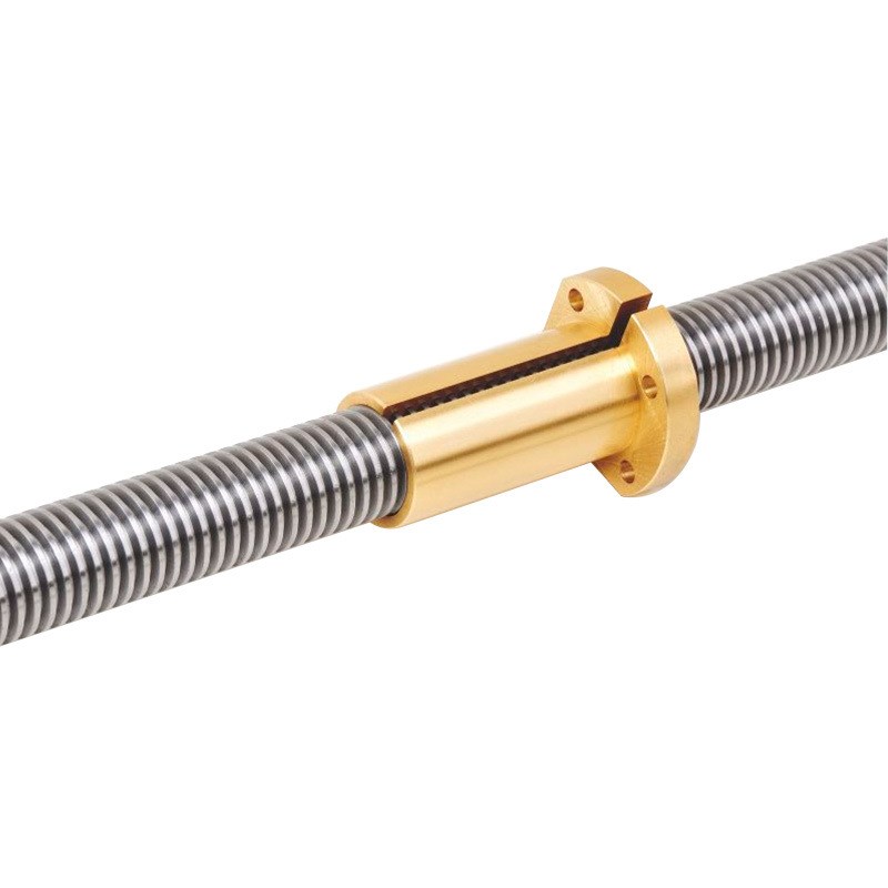 单螺母轴承钢1020型静音丝杠副 铣床大导程精密滚珠丝杠