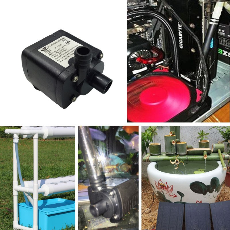 12V直流无刷小水泵潜水泵电脑水冷水泵可测速线静音扬程2米