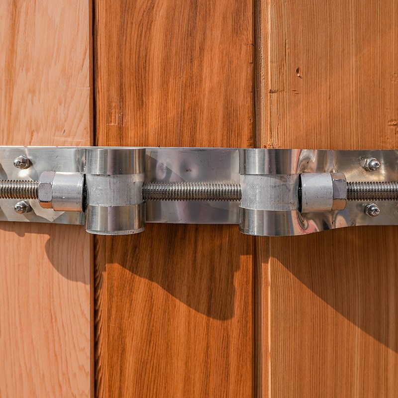 财升2024新品冷水浴缸 木制冰浴一体机 红雪松外壳冰浴缸木制梯子