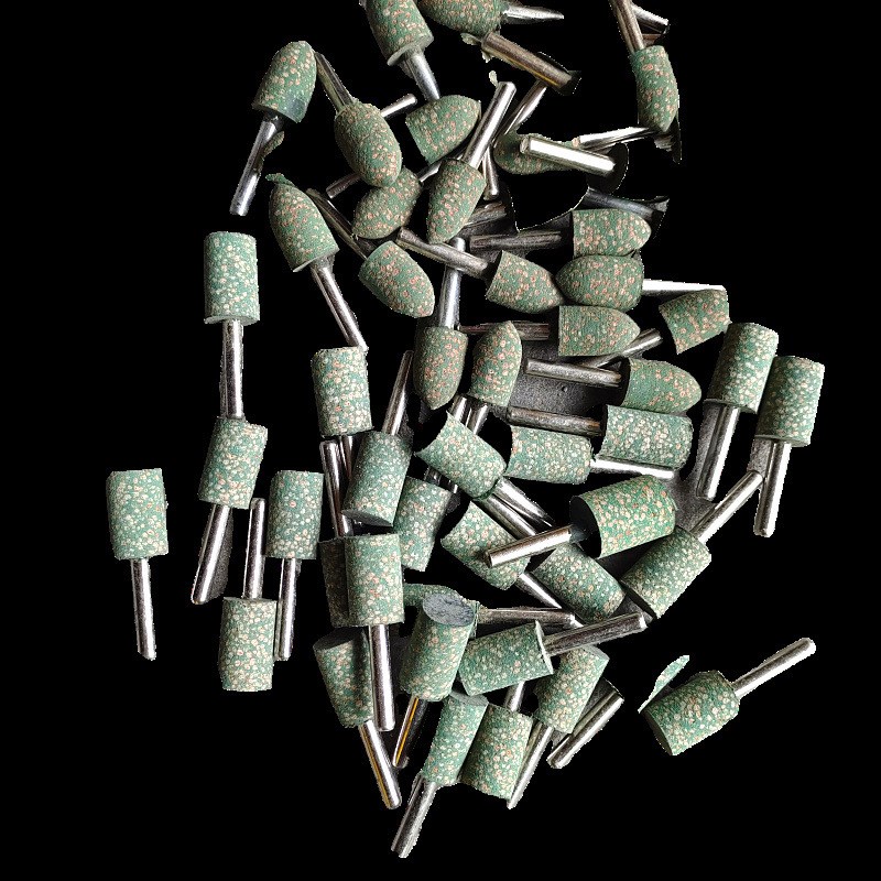 芝麻磨头打磨抛光橡皮海绵磨头柄616 20 25模具修磨电磨绿色磨头