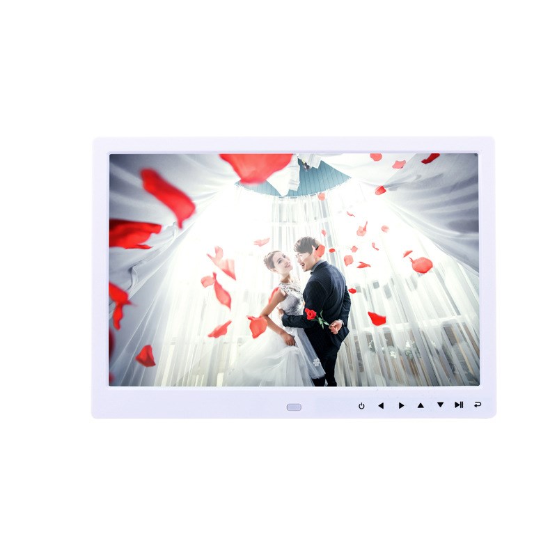 跨境电商厂家15寸数码相框前置触摸按键视频广告机高清电子相册