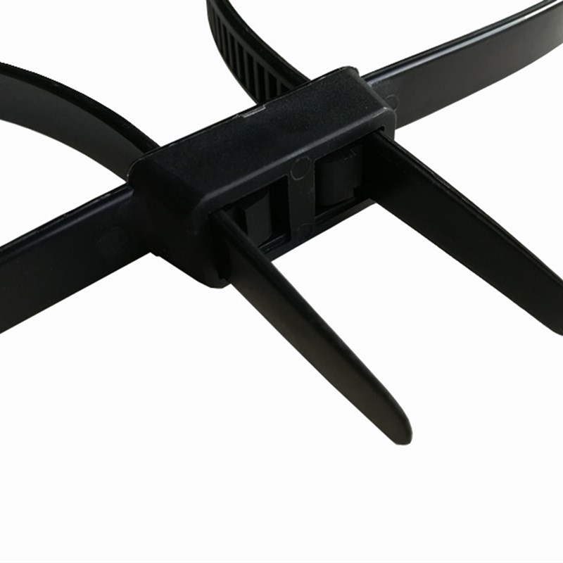 约束带双孔扎带黑色绑扎带尼龙扎带塑料扎带束线带安保用品10条