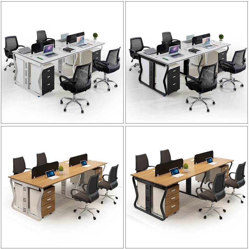 办公桌简约屏风办公卡位职员桌椅组合3/5/6/7/8/10多人位隔断卡座